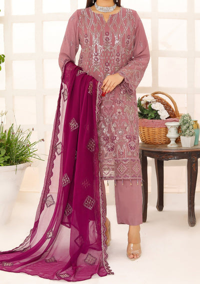 Bin Hameed Ready Made Embroidered Chiffon Dress - db23300