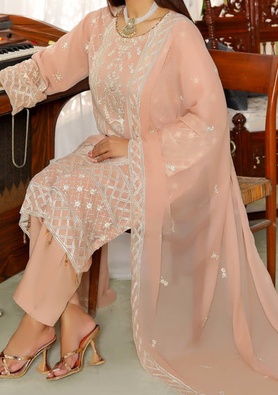 Bin Hameed Ready Made Heavy Embroidered Chiffon Dress - db24602