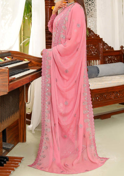 Bin Hameed Ready Made Heavy Embroidered Chiffon Dress - db24606