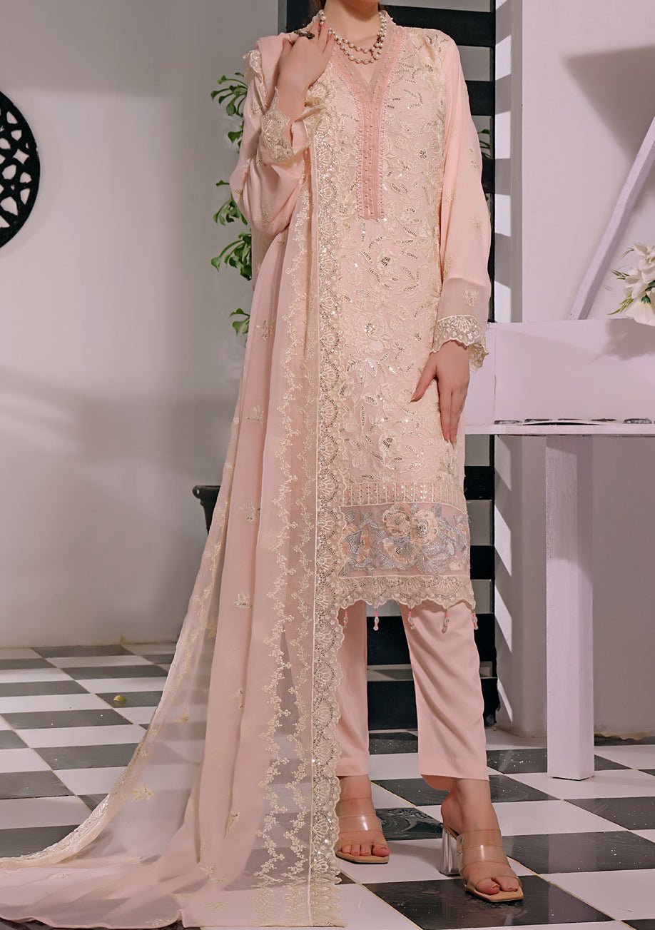 Bin Hameed Ready Made Heavy Embroidered Organza Dress main image 0