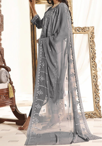 Bin Hameed Ready Made Heavy Embroidered Chiffon Dress - db24882
