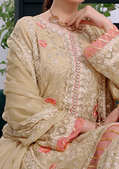 Bin Hameed Ready Made Heavy Embroidered Chiffon Dress - db24550