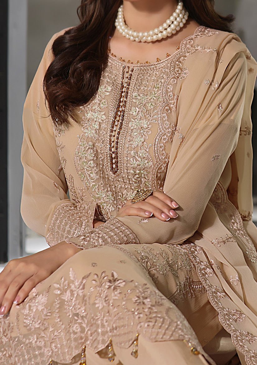 Bin Hameed Ambar Heavy Embroidered Chiffon Dress - db24766