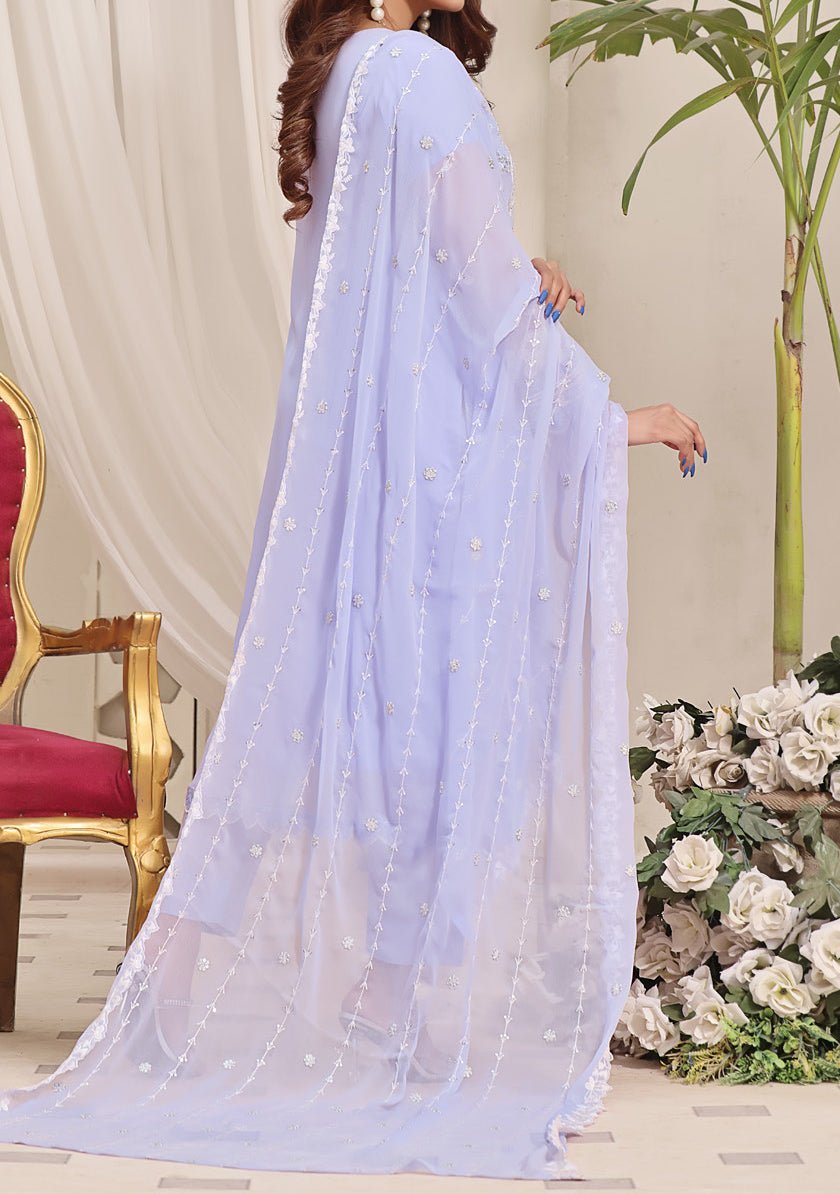 Bin Hameed Ready Made Heavy Embroidered Chiffon Dress - db24582