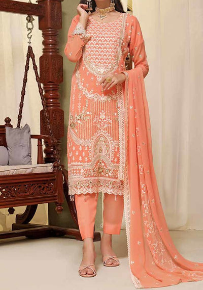 Bin Hameed Sanaubar Heavy Embroidered Chiffon Dress - db25494