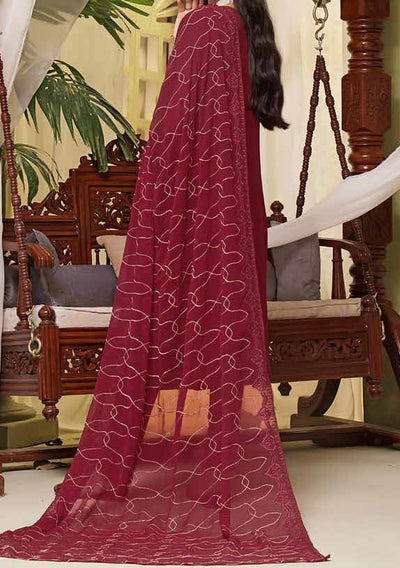 Bin Hameed Sanaubar Heavy Embroidered Chiffon Dress - db25493