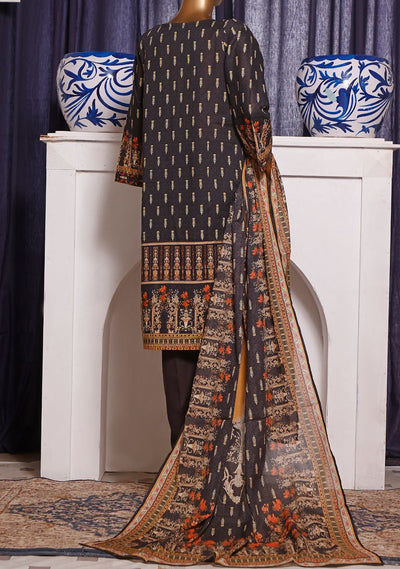 Bin Saeed Embroidered 3 Pieces Ready Made Lawn Dress - db18592