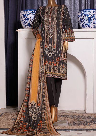 Bin Saeed Embroidered 3 Pieces Ready Made Lawn Dress - db18592