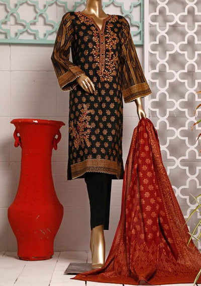 Bin Saeed Embroidered 3 Pieces Ready Made Lawn Dress - db19120