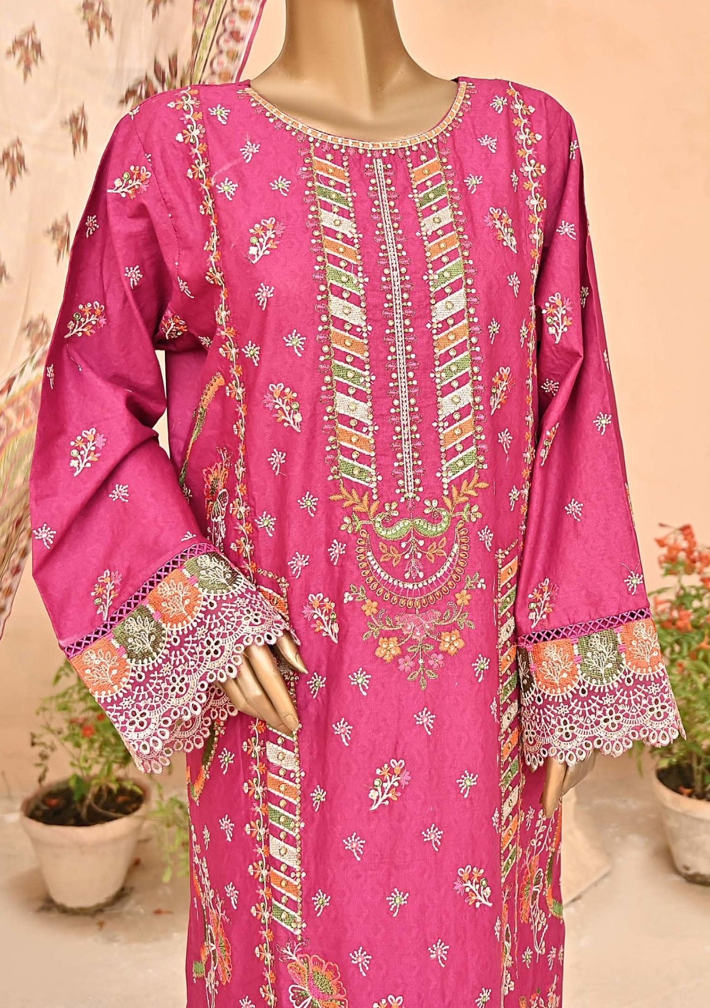 Bin Saeed Embroidered Ready Made Lawn Dress - db23468