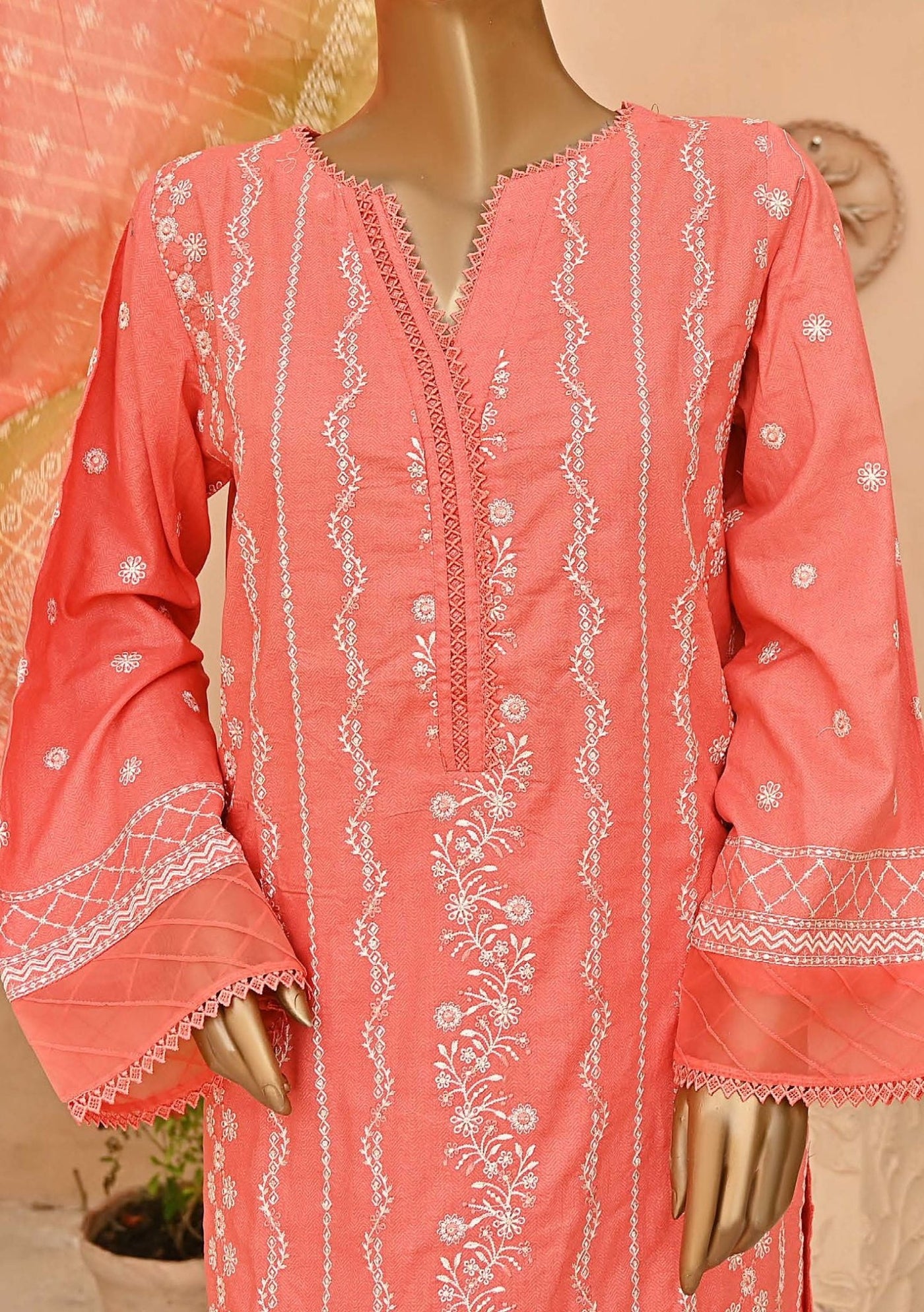 Bin Saeed Embroidered Ready Made Lawn Dress - db23465