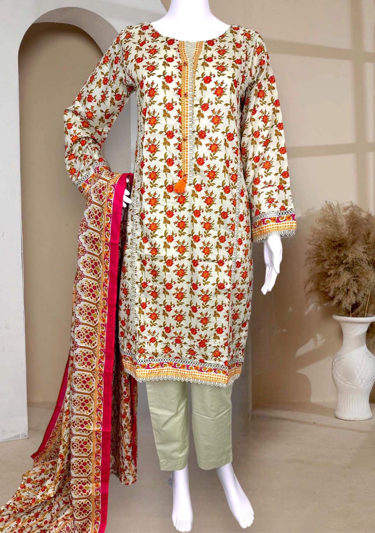Bin Saeed Printed Ready Made Lawn Dress - db21928