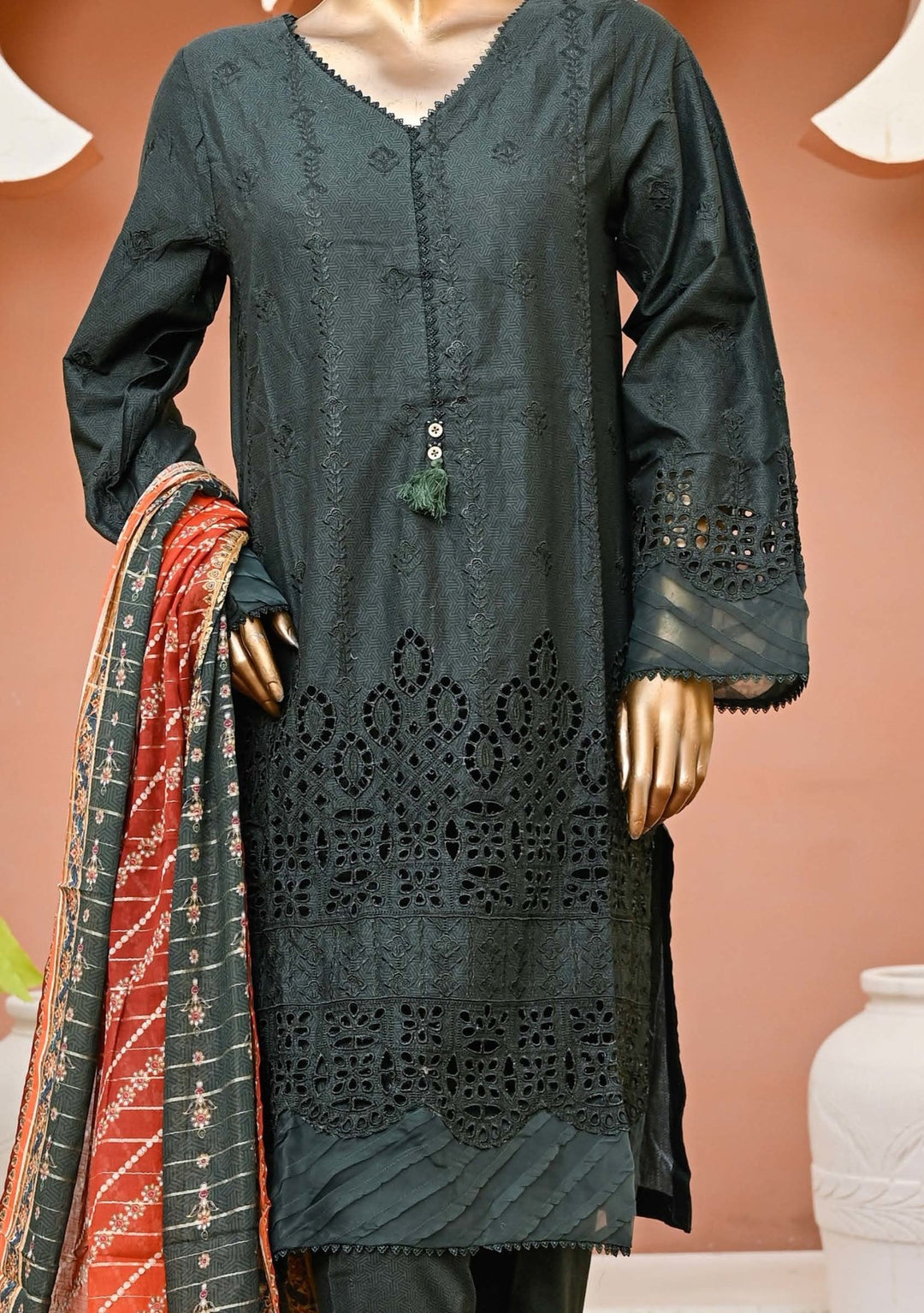 Bin Saeed Ready Made Chikankari Embroidered Dress