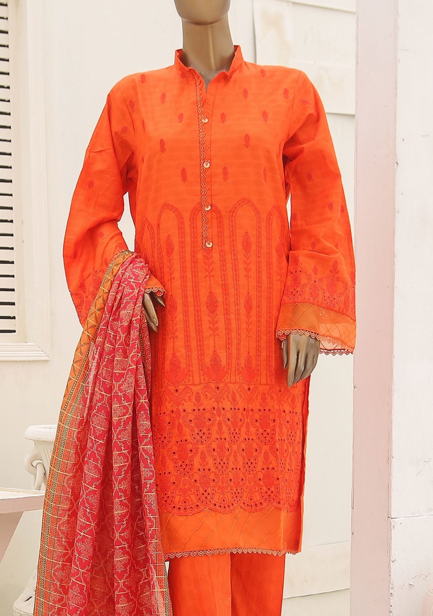 Bin Saeed Ready Made Chikankari Embroidered Dress - db23477