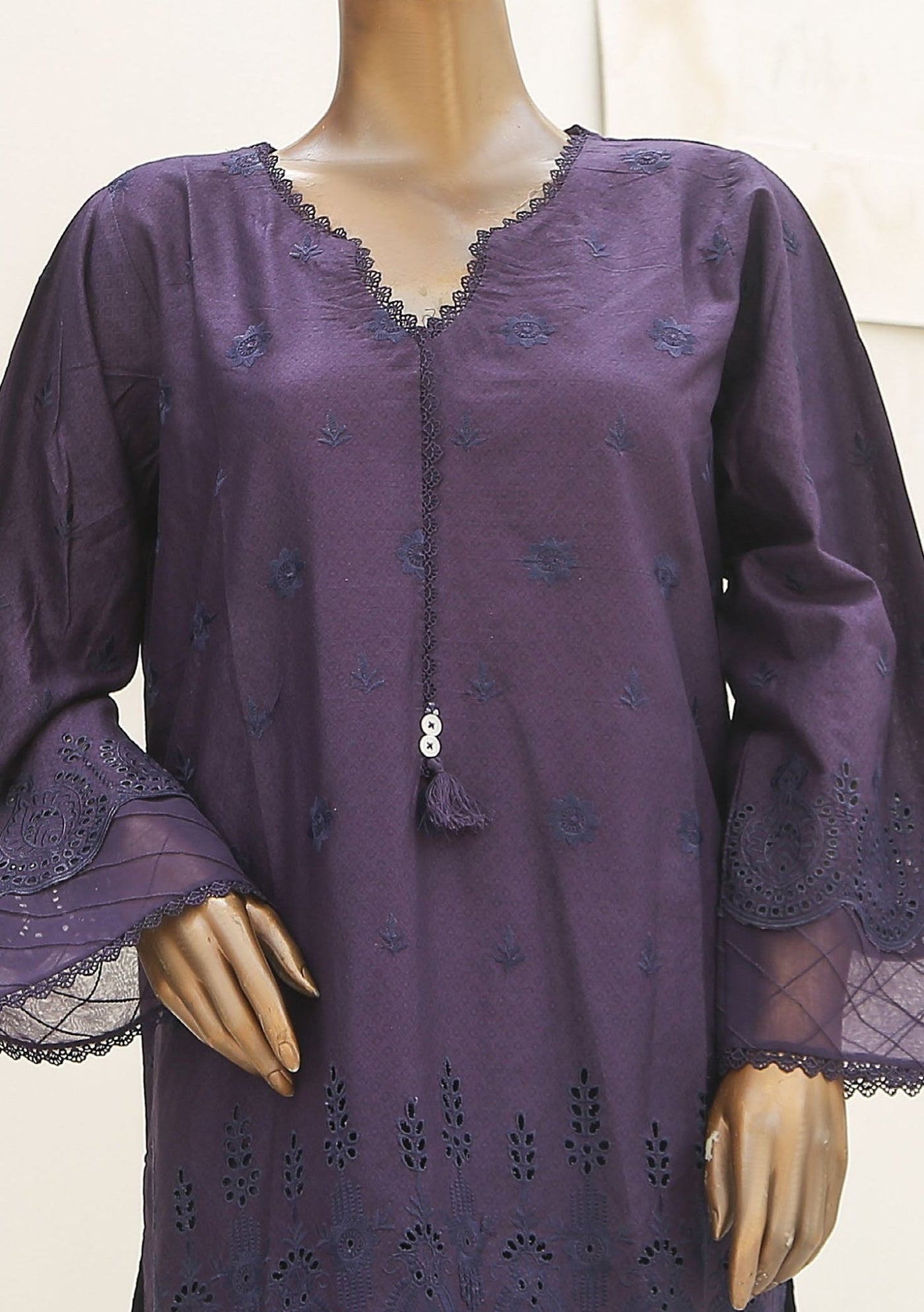 Bin Saeed Ready Made Chikankari Embroidered Dress - db23479