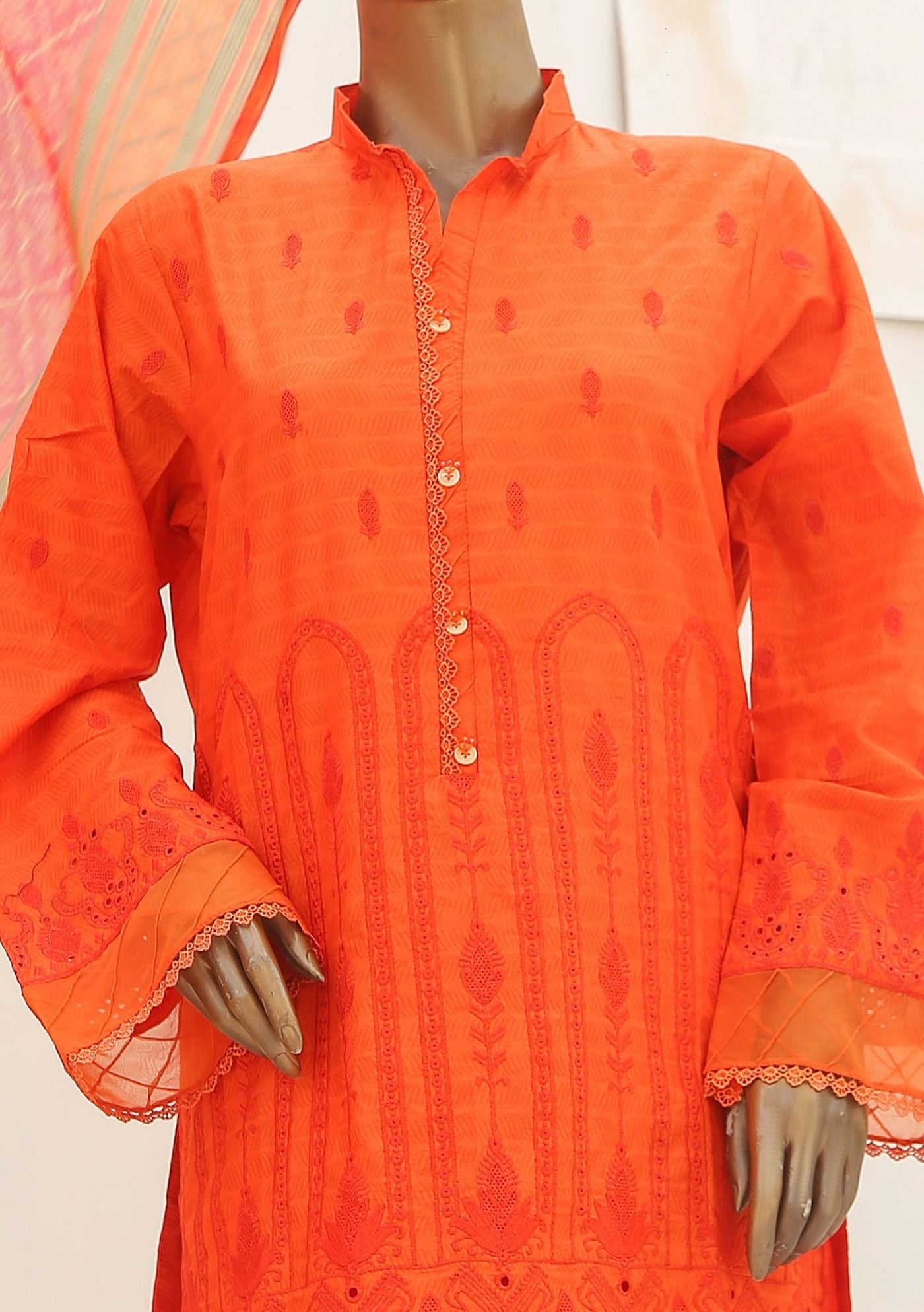 Bin Saeed Ready Made Chikankari Embroidered Dress - db23477
