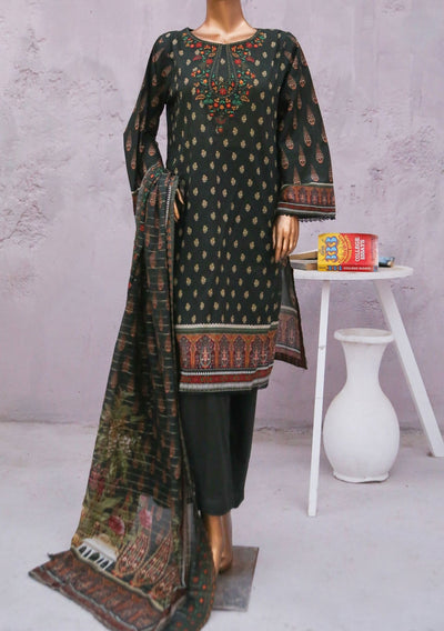 Bin Saeed Ready Made Embroidered Cotton Dress - db24275