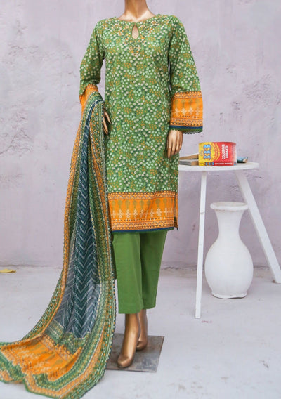 Bin Saeed Ready Made Embroidered Cotton Dress - db24274