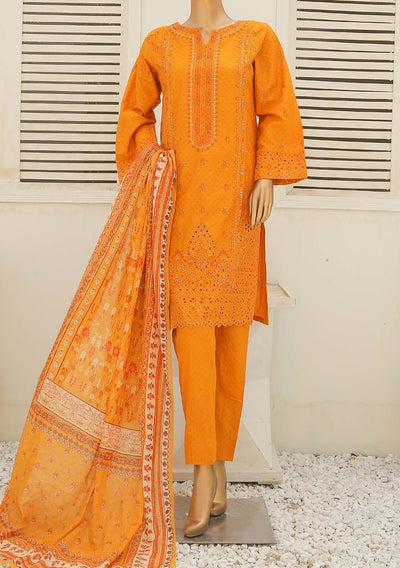 Bin Saeed Ready Made Embroidered Cotton Dress - db23706