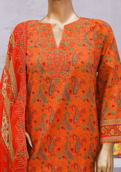 Bin Saeed Ready Made Embroidered Cotton Dress - db24273