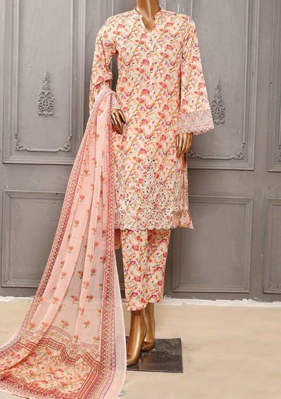Bin Saeed Ready Made Embroidered Cotton Dress - db24498