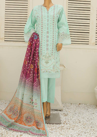 Bin Saeed Ready Made Embroidered Cotton Dress - db23705