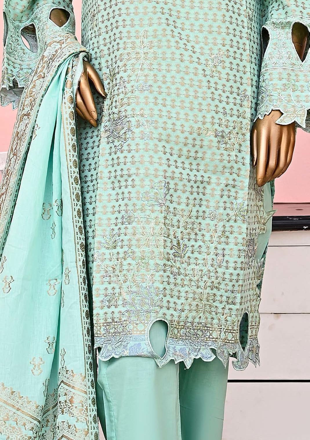 sachin and babi light blue dress Embroidered jacquard gown in black - Erdem main image 1