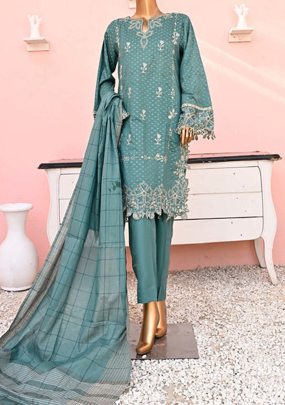 Bin Saeed Ready Made Embroidered Jacquard Dress - db23992