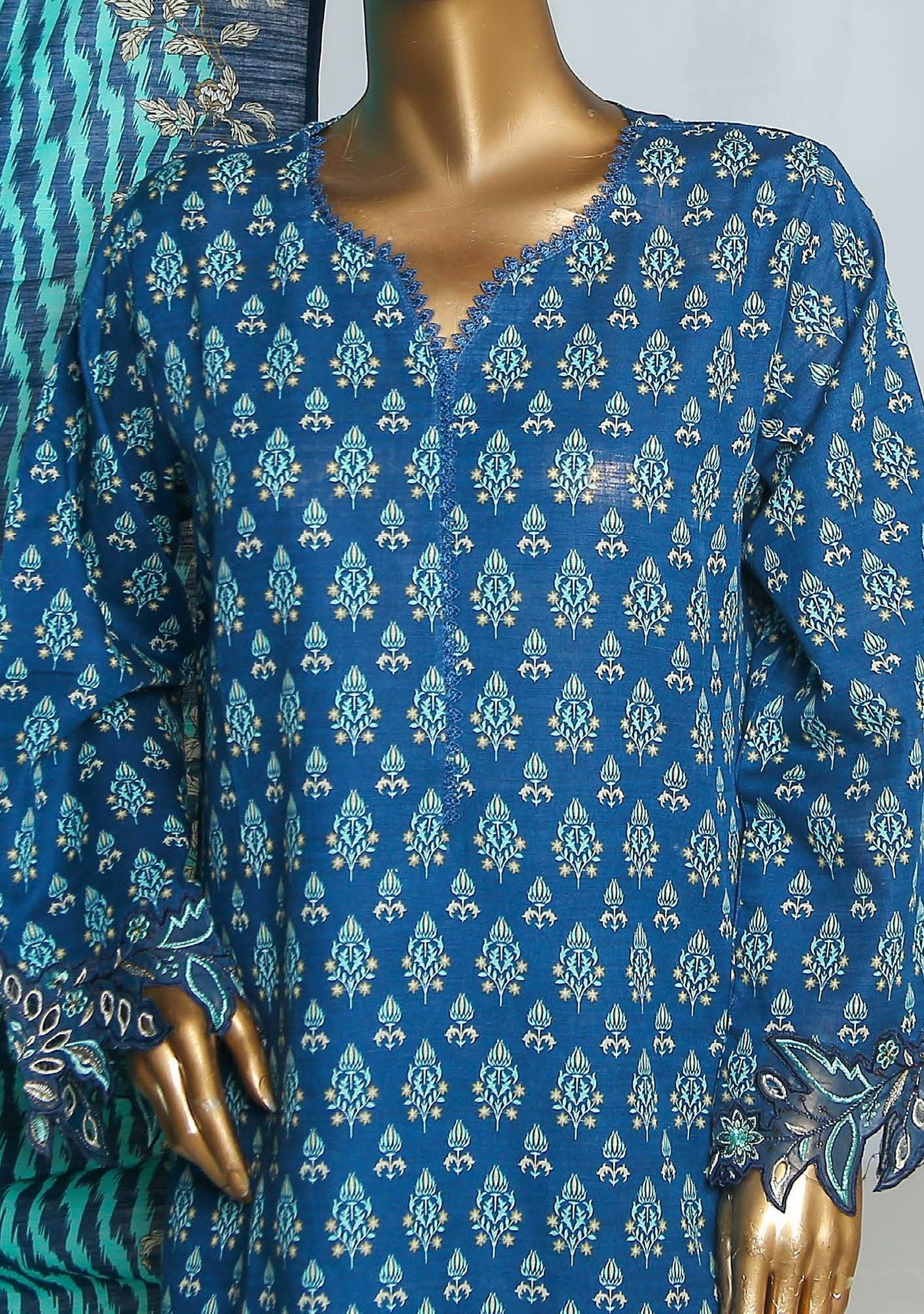 Bin Saeed Ready Made Embroidered Khaddar Dress - db24352
