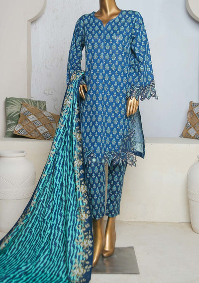 Bin Saeed Ready Made Embroidered Khaddar Dress - db24352