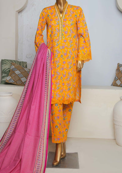 Bin Saeed Ready Made Embroidered Khaddar Dress - db24354