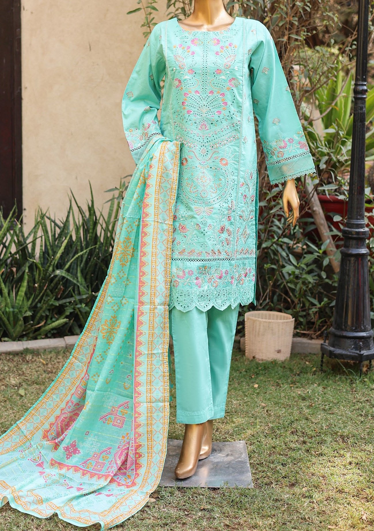 Bin Saeed Ready Made Embroidered Lawn Dress - db25115