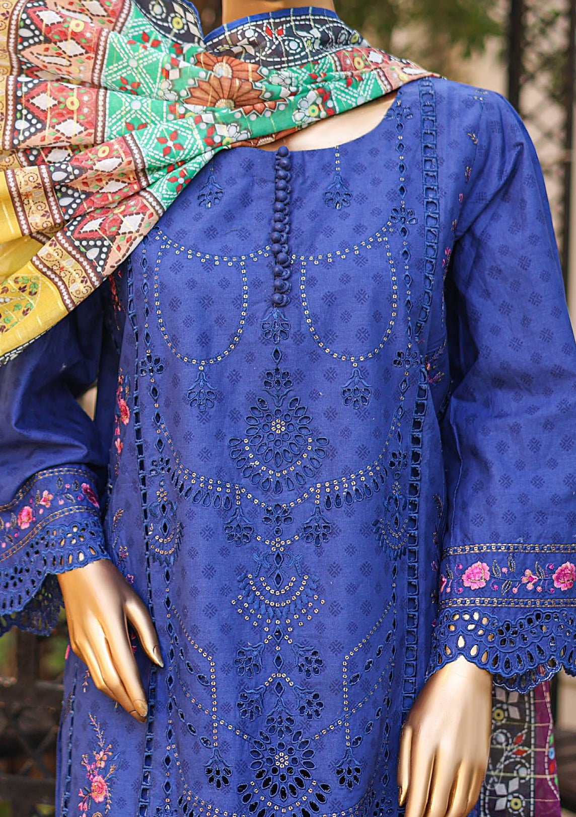 Bin Saeed Ready Made Embroidered Lawn Dress - db25108