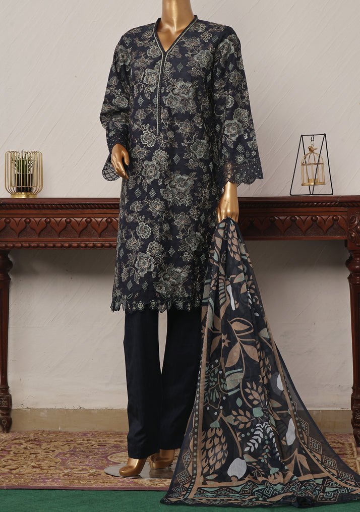 Bin Saeed Ready Made Embroidered Lawn Dress - db25679