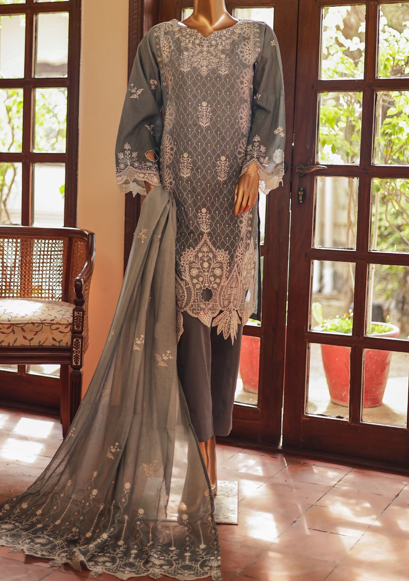 Bin Saeed Ready Made Embroidered Lawn Dress - db25444