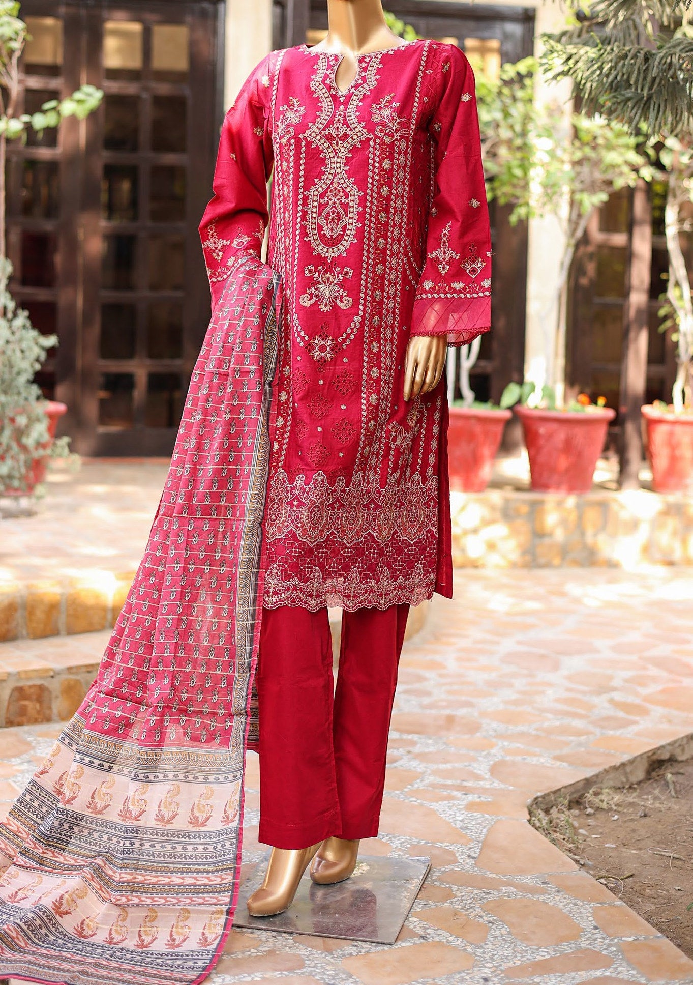 Bin Saeed Ready Made Embroidered Lawn Dress - db25120
