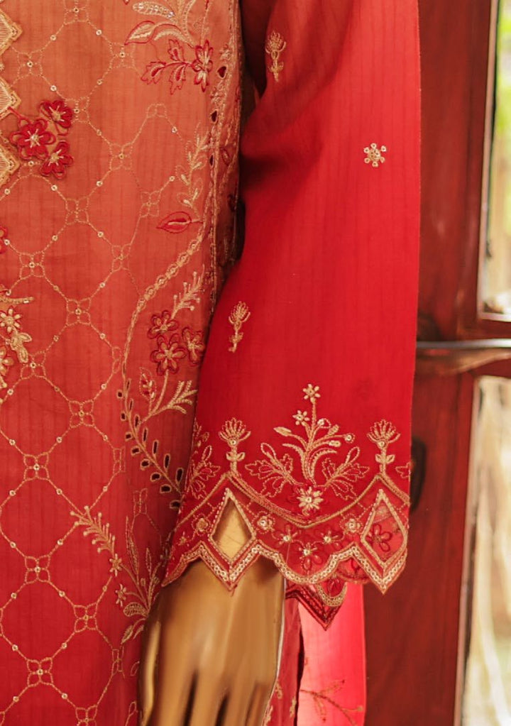 lawn dress design with tissue Stylish 3-Piece Lawn Suite with Chiffon Dupatta