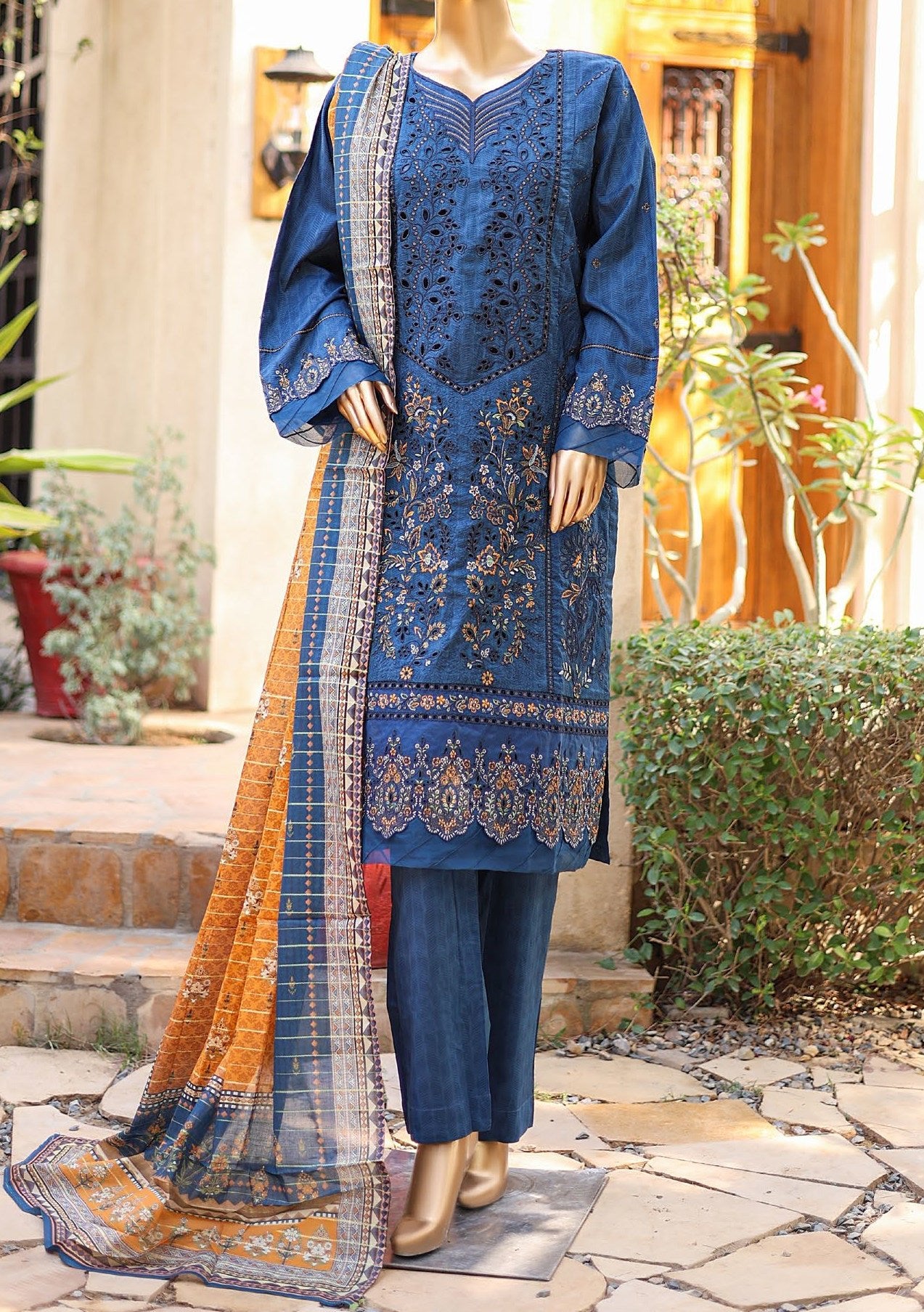 Bin Saeed Ready Made Embroidered Lawn Dress - db25125