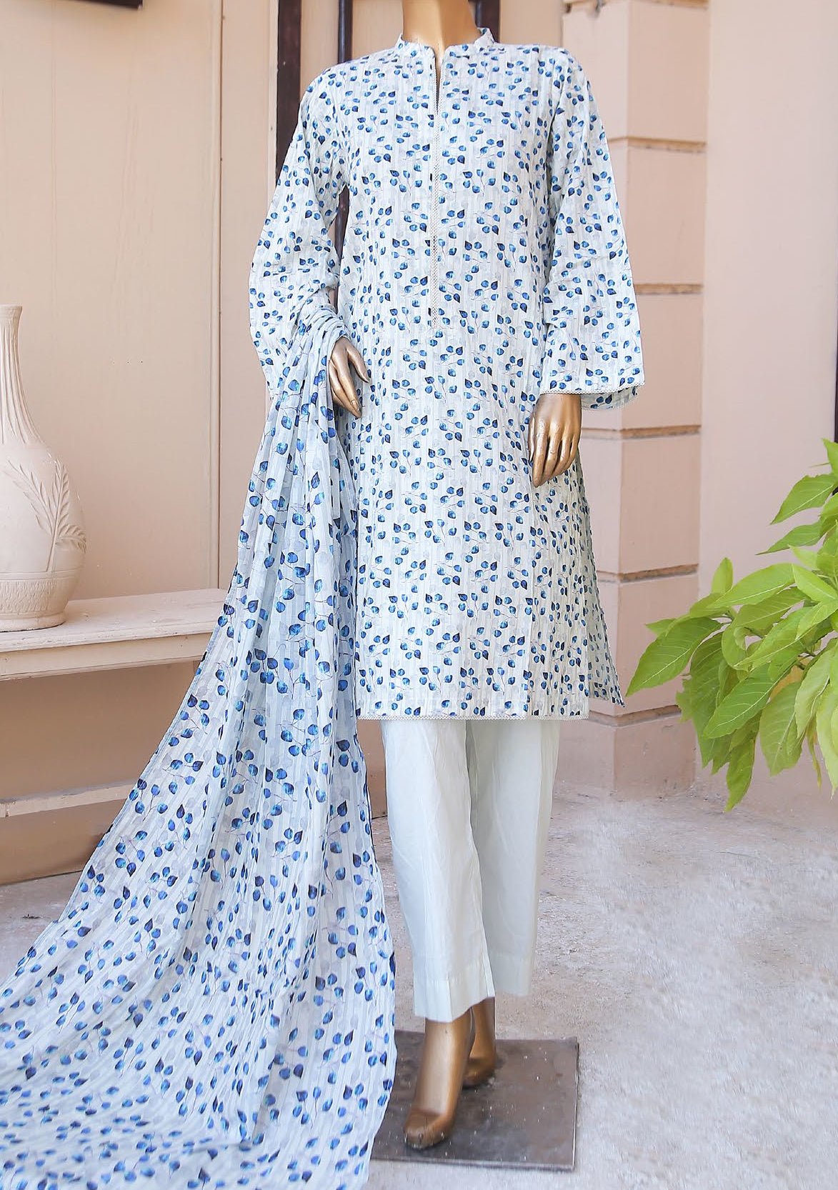 Bin Saeed Ready Made Printed Cotton Dress - db23561