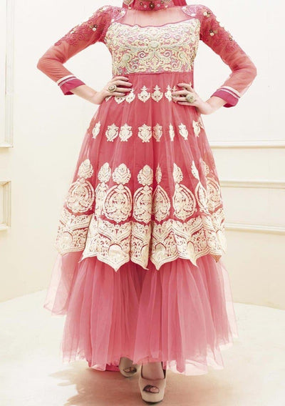 Bliss Heavy Designer Soft Net Anarkali Style Suit: Deshi Besh.