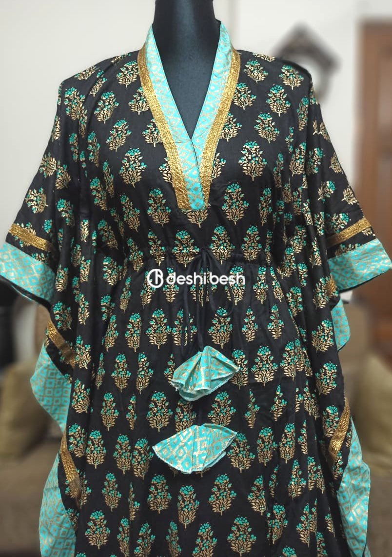 Boutique Designer Block Printed 1 Piece kaftan - db19605