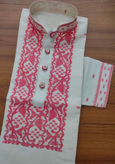 Boutique Designer Jamdani Work Cotton Punjabi - db18803