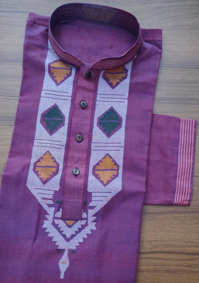 Boutique Designer Jamdani Work Cotton Punjabi - db18805