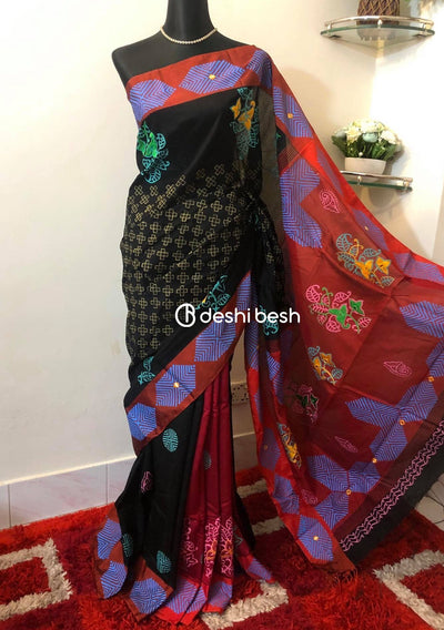 Boutique Designer Occasional Dupion Silk Saree: Deshi Besh.