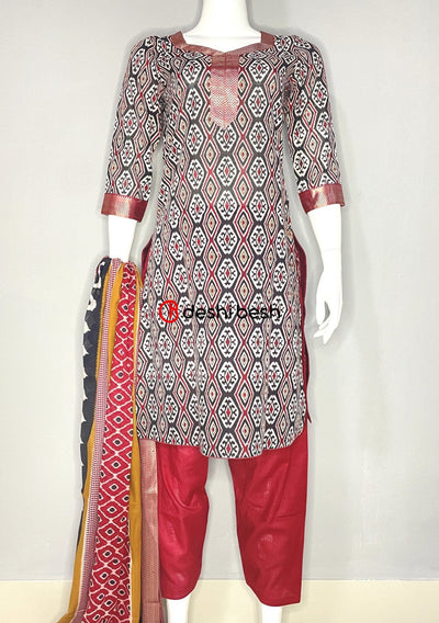 Boutique Designer Printed Soft Cotton Salwar Suit - db19126