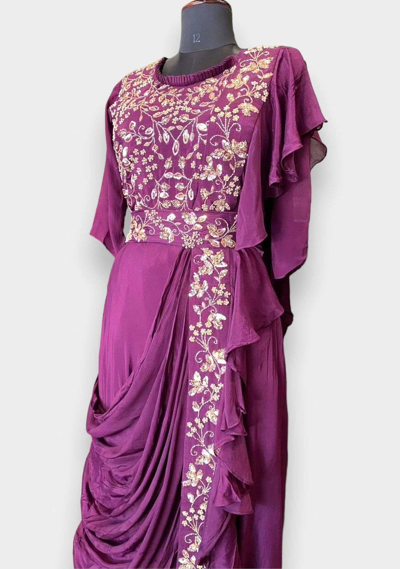 Boutique Designer Ready To Wear Saree Gown - db21905