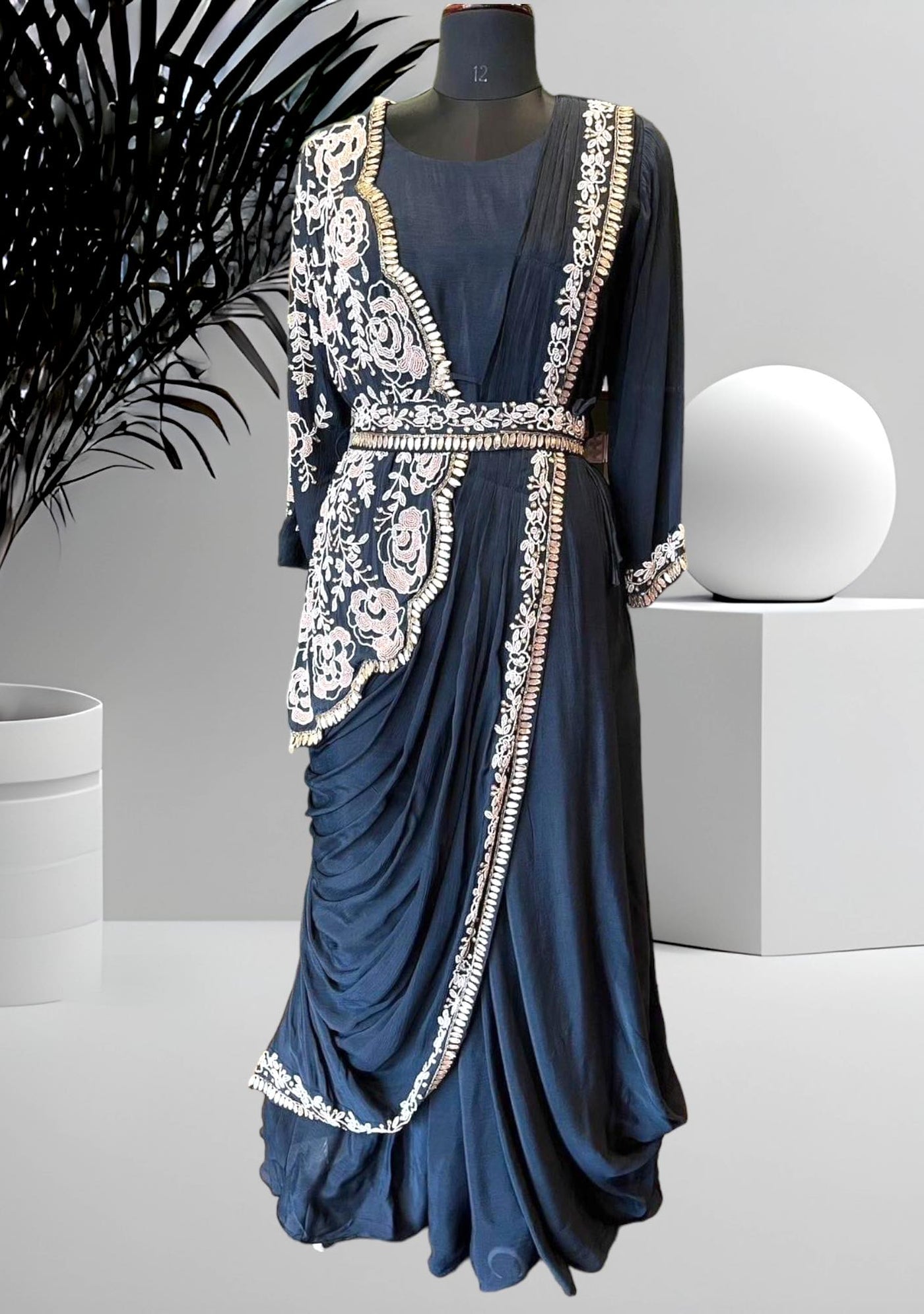 Boutique Designer Ready To Wear Saree Gown - db21906