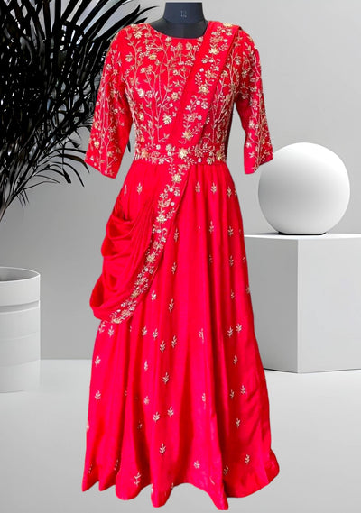 Boutique Designer Ready To Wear Saree Gown - db21908