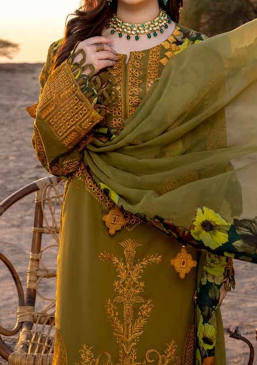 charizma green dress Charizma Zinc Green Formal Collection Chiffon Replica