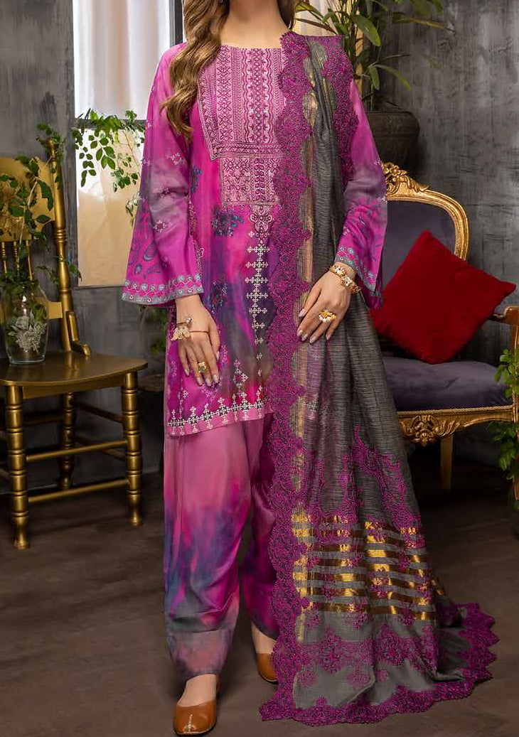 Charizma Embroidered Pakistani Viscose Silk Dress: Deshi Besh.